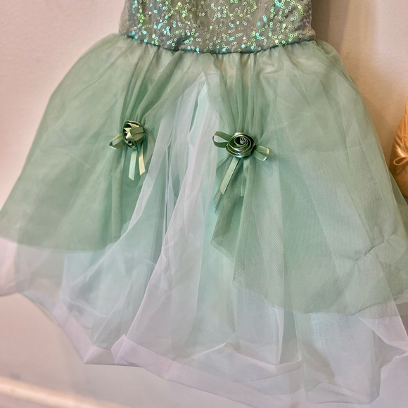 Weissman Ballerina Princess ballet tutu costume, green white recital, IC - Picture 6 of 7